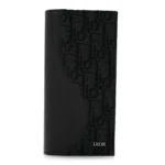 Christian Dior Oblique Saddle Long Vertical Wallet All Black