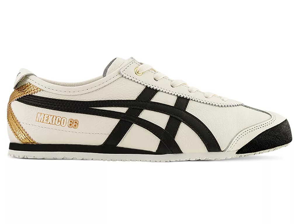 Mexico 66-Style Retro Sneakers - Cream And Black