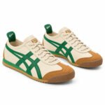 Mexico 66-Style Retro Sneakers - Cream, Green And Tan - Image 2