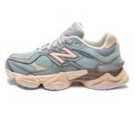 9060-Style Chunky Sneakers - Light Blue, Cream And Beige - Image 2
